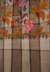 Pashmina Emboridered Shawl D - 179A - BROWN