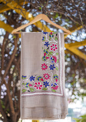 Wool Needle Work Shawl D - 44F - Mouse