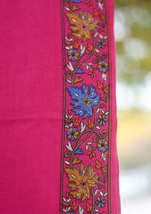Pashmina Emboridered Shawl D - 163D - D Pink