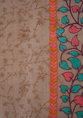 Pashmina Emboridered Shawl D - 164 - Brown