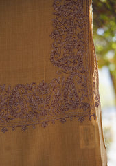 Pashmina Ari Work Shawl D - 127 - Golden