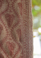 Wool Ari Work Shawl D - 21C - Brown