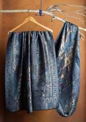 Pashmina Zari Jamawar Shawl D#58 - N Blue