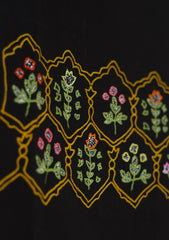 Pashmina Ari Work Shawl D - 133 - Black