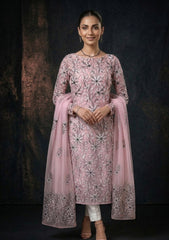 Formals - Riwaj - Fancy 26 - Chikankari & Mukesh - 2 Pcs - D#01 - Mauve