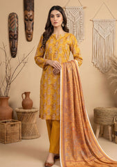 Winter - Rubaaiyat - D Prints - Marina 26 - Wool Shawl - RPM#07 - Golden