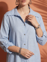 Pret - Moven - Collared Tunic Set - Sky Blue