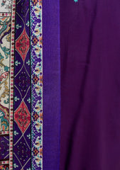 Winter - Riwaj - Embroidered Peach Leather Suit - Edit 25 - D#03 - Purple