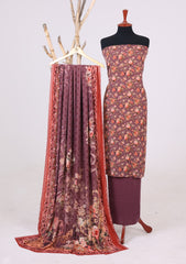 Winter - Riwaj - Printed Velvet Suit - D#42 - Falsa