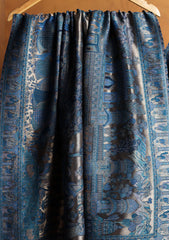 Pashmina Zari Jamawar Shawl D#58 - N Blue