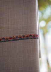 Pashmina Emboridered Shawl D - 146 - L Brown