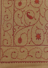 Wool Emboridered Shawl D - 02B - GOLDEN