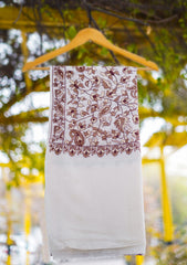 Pashmina Emboridered Shawl D - 175D - Off White