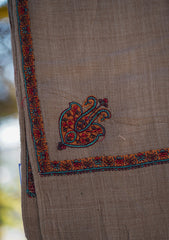 Pashmina Emboridered Shawl D - 146 - L Brown