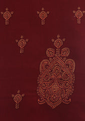 Wool Emboridered Shawl D - 01 - MAROON