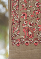 Pashmina Emboridered Shawl D - 164F - BROWN