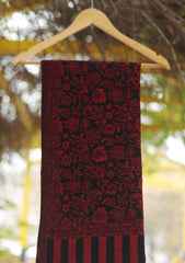 Pure Pashmina Kaani Jamawar Shawl D - 106 - Black