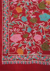 Pashmina Emboridered Shawl D - 176 - D RED