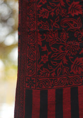 Pure Pashmina Kaani Jamawar Shawl D - 106 - Black