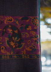 Pure Pashmina Kaani Jamawar Shawl D - 98 - B Brown