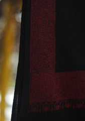 Pashmina Emboridered Shawl D - 160 - BLACK
