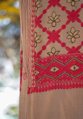 Pashmina Ari Work Shawl D - 124 - Beige