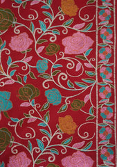 Pashmina Emboridered Shawl D - 176 - D RED