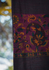 Pure Pashmina Kaani Jamawar Shawl D - 98 - B Brown