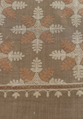 Wool Ari Work Shawl D - 21T - L BROWN