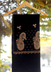 Wool Ari Work Shawl D - 23 - BLACK