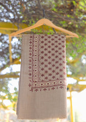 Wool Ari Work Shawl D - 22 - Brown