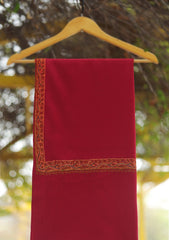 Wool Needle Work Shawl D - 67 - D Red