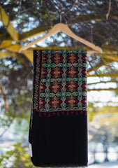 Wool Ari Work Shawl D - 1G - Black
