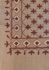 Wool Ari Work Shawl D - 22 - Brown