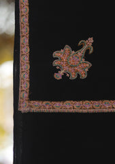 Pashmina Emboridered Shawl D - 149B - BLACK