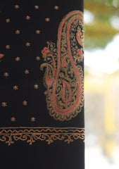 Wool Ari Work Shawl D - 23 - BLACK