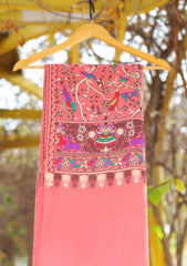 Pashmina Ari Work Shawl D - 134 - Carrot