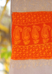 Pashmina Ari Work Shawl D - 131 - TP Brown