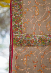 Pashmina Emboridered Shawl D - 172 - BROWN