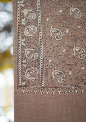 Pashmina Emboridered Shawl D - 164C - Brown