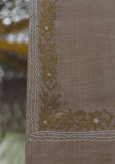 Wool Ari Work Shawl D - 26S - Brown