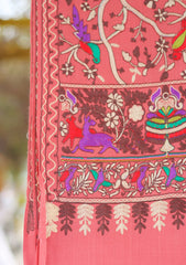 Pashmina Ari Work Shawl D - 134 - Carrot