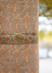 Pashmina Emboridered Shawl D - 172 - BROWN