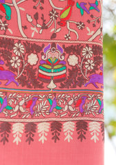 Pashmina Ari Work Shawl D - 134 - Carrot