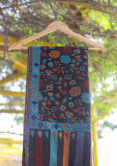 Pure Pashmina Kaani Jamawar Shawl D - 123 - BLACK