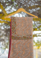 Pashmina Emboridered Shawl D - 172 - BROWN