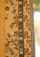 Pure Pashmina Kaani Jamawar Shawl D - 109 - Mustard