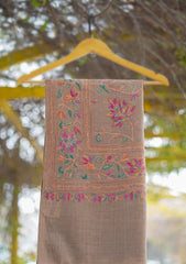 Pashmina Ari Work Shawl D - 150 - BROWN