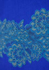 Pashmina Patch Work Shawl D - 26 - Royal Blue