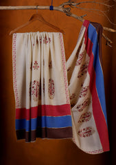 Pashmina Ari Work Shawl D#07 - Off White